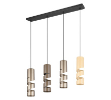 Trio lighting hanglamp Stream, 4-lichts multicolor