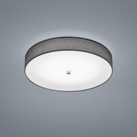 Plafondlamp Bora led,  antraciet stoffen kap 45 cm