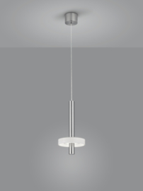 Helestra  hanglamp Kea led, 1-lichts nikkel