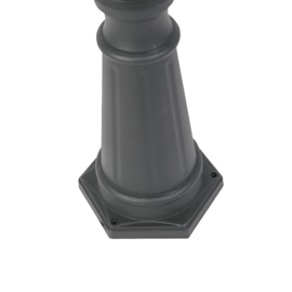 Qazqa buiten vloerlamp Guardado, 3-lichts zwart
