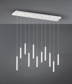 Trio lighting hanglamp Tubular led, 11-lichts wit