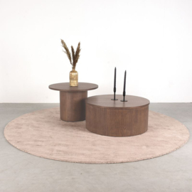 Label 51 Salontafel Olivia, set walnoot eikenhout
