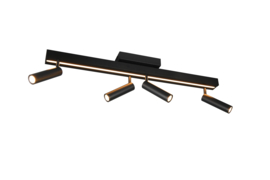 Trio lighting plafondspot  Zeno led, 4-lichts zwart