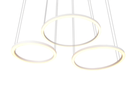 Trio lighting hanglamp Morrison led, mat wit met switch dimmer