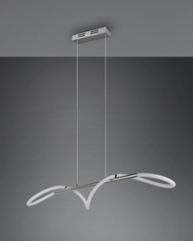 Trio lighting hanglamp ARGOS LED, chroom incl. switch dimmer