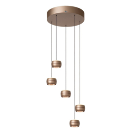 Lucide CORYFEE - Hanglamp - Ø 38 cm - LED Dimb. - CCT - 5x6W 2200K/3000K - Champagne kleur