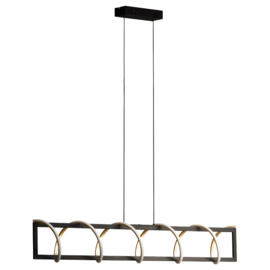 Fischer&honsel hanglamp Gwen led, zwart incl poshdimmer