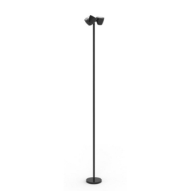Pujol Lighting vloerlamp Trio led, 3-lichts mat zwart