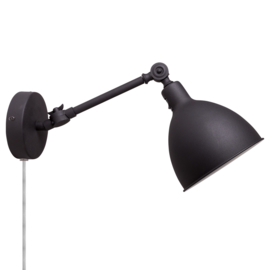 By Rydéns wandlamp Bazar Mini, zwart incl. licht bron