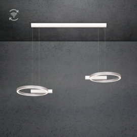 Escale hanglamp Midnight double led · 40 cm (144 cm) Funk wit-aluminium