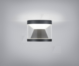 Helestra plafondlamp Poro led kleur mat zwart met acryl glas