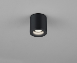 Helestra plafondlamp Lot led, rond mat zwart IP65