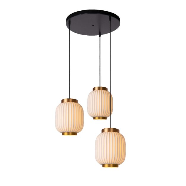 Lucide hanglamp Gosse, 3-lichts wit