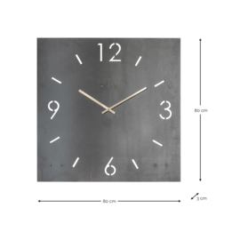 Spinder design TIME klok, zwart 80 cm