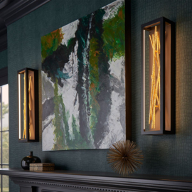 Elstead Lighting wandlamp Styx led, black met goldleaf