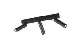Trio lighting plafondspot  Ambala led, 3-lichts zwart incl. switch dimmer