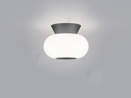 Helestra plafondlamp Sapo led kleur zwart opal glas