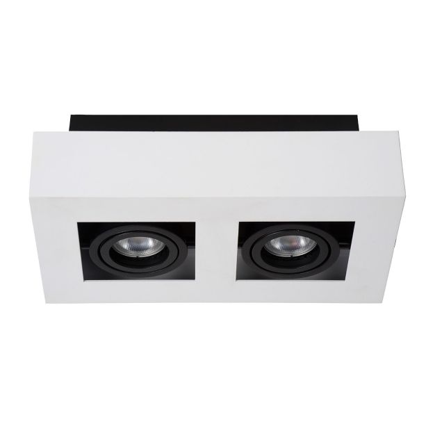 Lucide plafondspot Xirax led, 2-lichts wit