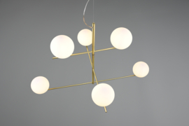 Trio lighting hanglamp Pure, 6-lichts mat messing