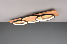 Trio lighting plafondlamp Barca led, zwart incl. afstandsbediening 97 cm