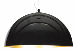 Amedi hanglamp Koepel, zwart-goud 70 cm