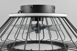 Trio lighting plafond ventilator Nybro led, zwart incl. afstandsbediening 50 cm