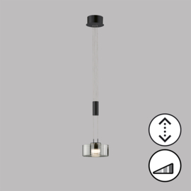 Fischer&honsel hanglamp Lavin led, mat zwart