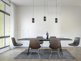 Helestra  hanglamp Rok led, 3-lichts zwart