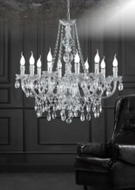 Trio lighting hanglamp Lüster, 10-lichts chroom met kristal