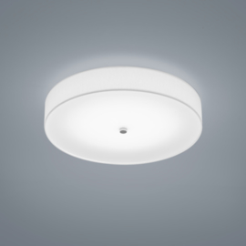 Plafondlamp Bora led,  witte stoffen kap 45 cm