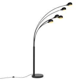 Vloerlamp Sixties Marmo, zwart