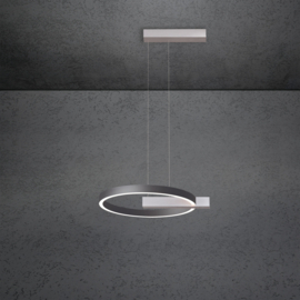 Escale hanglamp Midnight single led, aluminium-antraciet incl. touchdimmer 40 cm