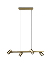 Trio lighting hanglamp Marley, 4-lichts brons