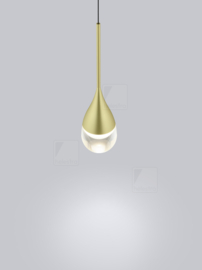 Helestra  hanglamp Deep led, 1-lichts zwart-goud