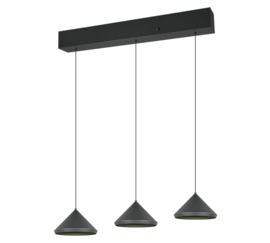 Trio lighting  hanglamp Laguna led, 3-lichts zwart