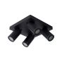 Lucide plafondspot Taylor led, 4-lichts zwart IP44