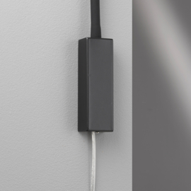 Fischer & Honsel wandlamp Flex led, mat zwart met push dimmer