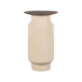 Label 51 Bijzettafel Jik,  espresso mangohout/naturel metaal 35 cm