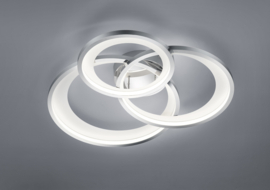 Trio lighting plafondlamp Granada led, 3- lichts chroom incl. switch dimmer