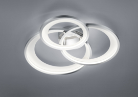 Plafondlamp Granada led, 3- lichts chroom incl. switch dimmer