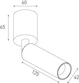 Berla plafondspot  BC0020W led, 1-lichts zwart
