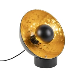 Qazqa tafellamp Magna Eglip, zwart - goldleaf