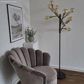 By Rydéns vloerlamp Heroes, zwart-goud