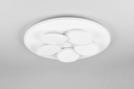 Trio lighting plafondlamp Mandala led, mat wit incl. switch dimmer