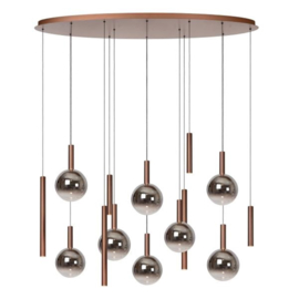 Lucide JASMINE - Hanglamp - LED Dimb. - CCT - 14x4,4W 2200K/3300K koper