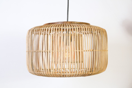 WF Light hanglamp Tondo, natural 60 cm met hout