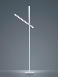 Helestra vloerlamp Stay led, 2-lichts mat wit incl. touch dimmer