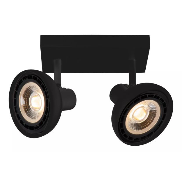 Lucide plafondspot Sensas led, 2-lichts zwart