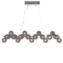By Rydéns hanglamp Splendor,  chroom met smoke glas incl. ledbron