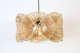 WF Light hanglamp Wave, natural 40 cm rond